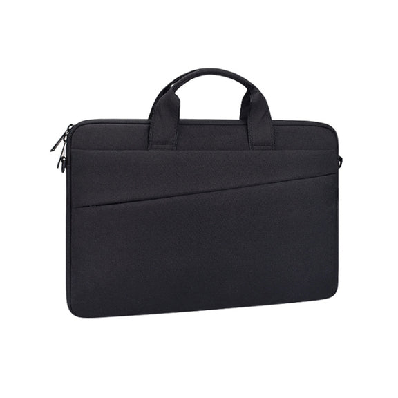 ST03S 13.3 inch Double Side Pockets Wearable Oxford Cloth Soft Handle Portable Laptop Tablet Bag(Black)