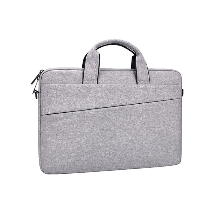 ST03S 13.3 inch Double Side Pockets Wearable Oxford Cloth Soft Handle Portable Laptop Tablet Bag(Grey)