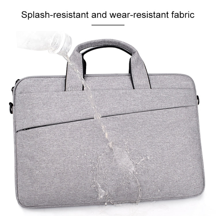ST03S 13.3 inch Double Side Pockets Wearable Oxford Cloth Soft Handle Portable Laptop Tablet Bag(Grey)