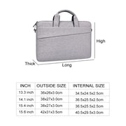 ST03S 13.3 inch Double Side Pockets Wearable Oxford Cloth Soft Handle Portable Laptop Tablet Bag(Grey)