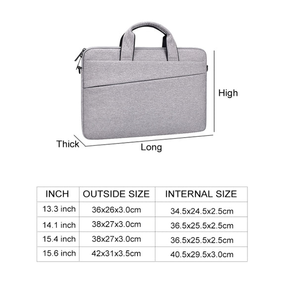 ST03S 13.3 inch Double Side Pockets Wearable Oxford Cloth Soft Handle Portable Laptop Tablet Bag(Grey)