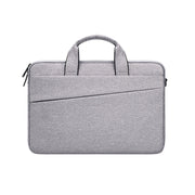 ST03S 14.1 inch Double Side Pockets Wearable Oxford Cloth Soft Handle Portable Laptop Tablet Bag(Grey)