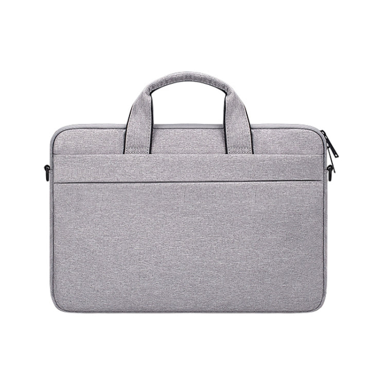 ST03S 14.1 inch Double Side Pockets Wearable Oxford Cloth Soft Handle Portable Laptop Tablet Bag(Grey)