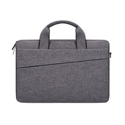 ST03S 14.1 inch Double Side Pockets Wearable Oxford Cloth Soft Handle Portable Laptop Tablet Bag(Deep Space Gray)