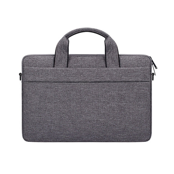 ST03S 14.1 inch Double Side Pockets Wearable Oxford Cloth Soft Handle Portable Laptop Tablet Bag(Deep Space Gray)