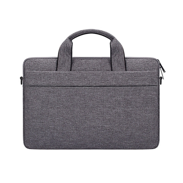 ST03S 14.1 inch Double Side Pockets Wearable Oxford Cloth Soft Handle Portable Laptop Tablet Bag(Deep Space Gray)
