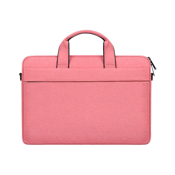 ST03S 15.4 inch Double Side Pockets Wearable Oxford Cloth Soft Handle Portable Laptop Tablet Bag(Pink)