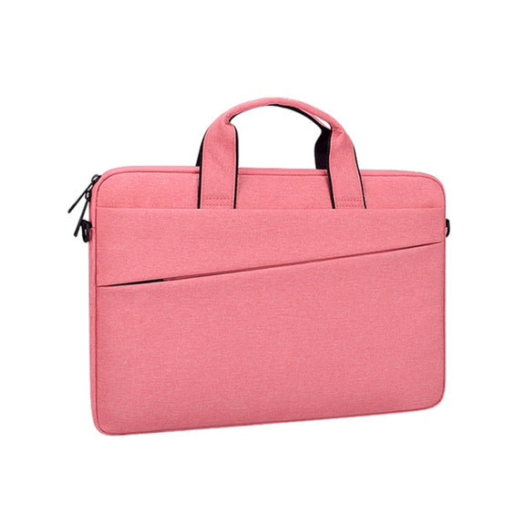 ST03S 15.6 inch Universal Double Side Pockets Wearable Oxford Cloth Soft Handle Portable Laptop Tablet Bag(Pink)
