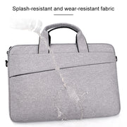 ST03S 15.6 inch Double Side Pockets Wearable Oxford Cloth Soft Handle Portable Laptop Tablet Bag(Grey)