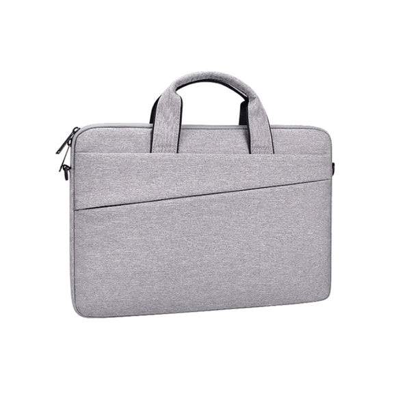 ST03S 15.6 inch Double Side Pockets Wearable Oxford Cloth Soft Handle Portable Laptop Tablet Bag(Grey)