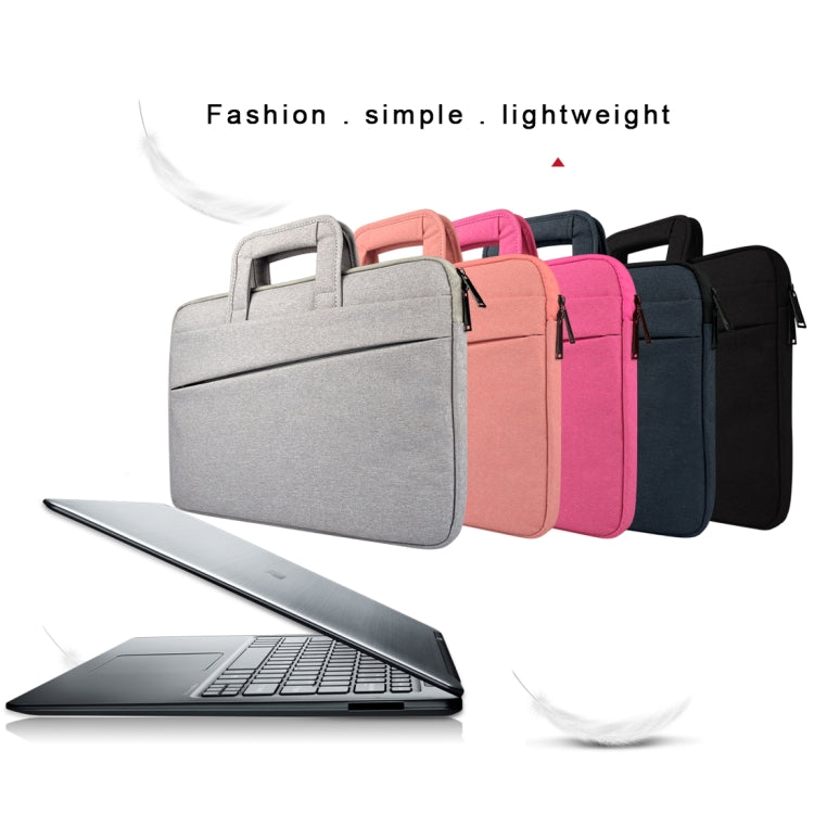 ST03S 15.6 inch Double Side Pockets Wearable Oxford Cloth Soft Handle Portable Laptop Tablet Bag(Navy Blue)