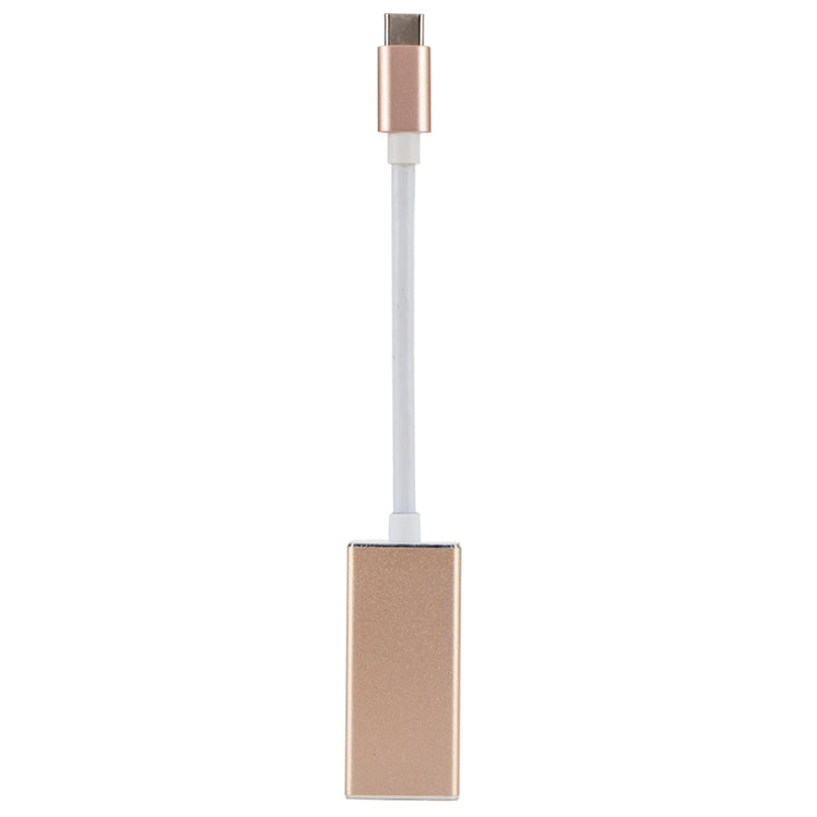 USB-C / Type-C 3.1 Male to DP Female HD Converter, Length: 12cm (Gold)