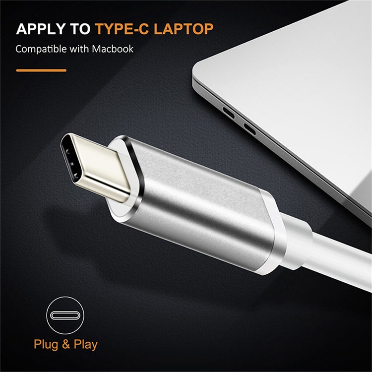 USB-C / Type-C 3.1 Male to DP Female HD Converter, Length: 12cm (Gold)