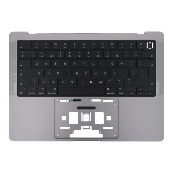 For MacBook Pro 14 inch 2021 A2442 / 2023 A2779 Big Enter Version UK Keyboard with C Shell (Grey)