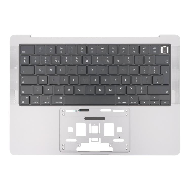 For MacBook Pro 14 inch 2021 A2442 / 2023 A2779 Big Enter Version UK Keyboard with C Shell (Silver)
