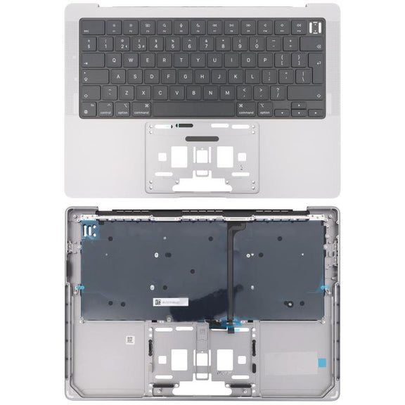 For MacBook Pro 14 inch 2021 A2442 / 2023 A2779 Big Enter Version UK Keyboard with C Shell (Silver)