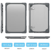 For MacBook Pro 16 inch A2141 (2019) PC + TPU Two Colors Laptop Protective Case(Grey)