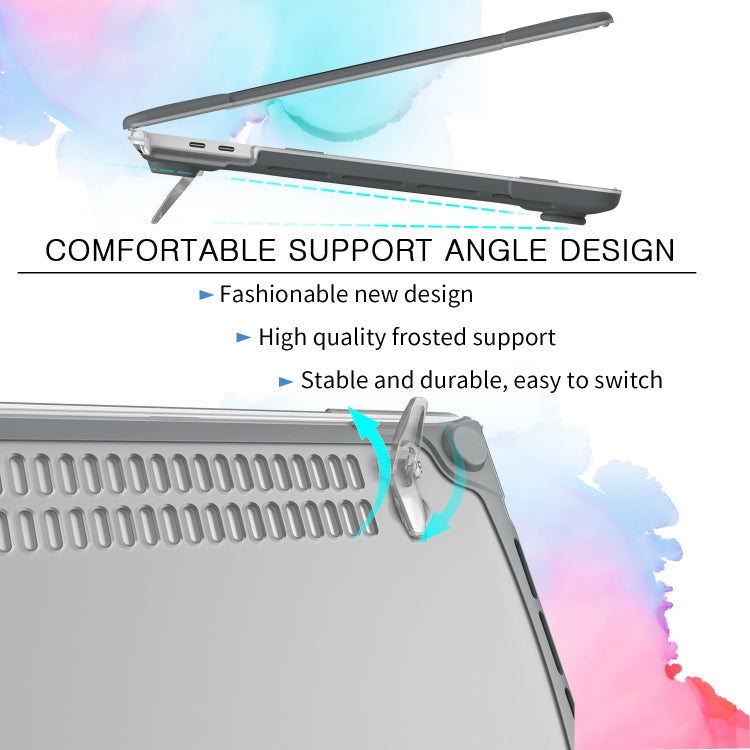 For MacBook Pro 16 inch A2141 (2019) PC + TPU Two Colors Laptop Protective Case(Grey)
