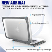 For MacBook Pro 16 inch A2141 (2019) PC + TPU Two Colors Laptop Protective Case(Grey)