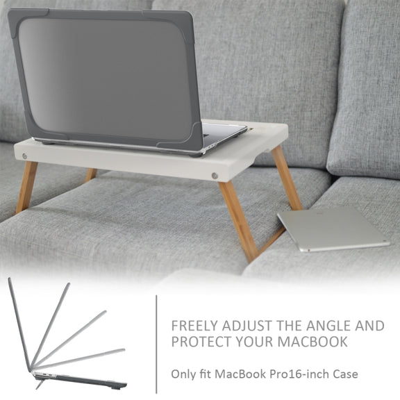For MacBook Pro 16 inch A2141 (2019) PC + TPU Two Colors Laptop Protective Case(Grey)