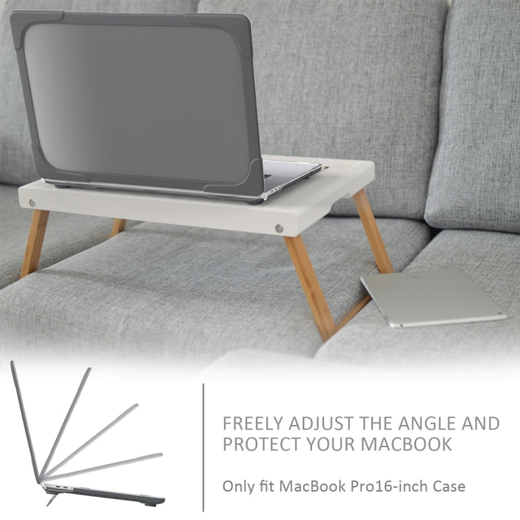 For MacBook Pro 16 inch A2141 (2019) PC + TPU Two Colors Laptop Protective Case(Grey)