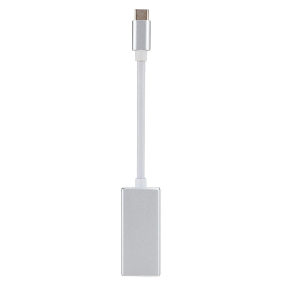 USB-C / Type-C 3.1 Male to Mini DP Female HD Converter, Length: 12cm(Silver)