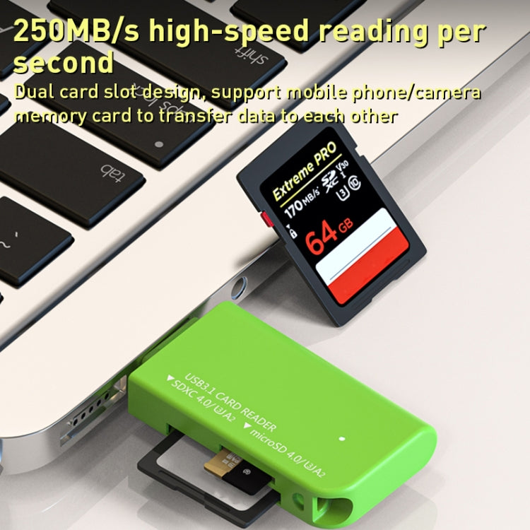 V30 / V60 / V90 USB3.1 Multifunction Card Reader Support SD / TF Card (Tarnish)