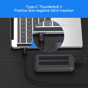 Blueendless M.2 NVME Thunderbolt 3 Solid State Mobile Hard Disk Box Hard Disk Drive(Grey)
