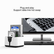 Blueendless 2.5 / 3.5 inch SATA USB 3.0 2 Bay Hard Drive Dock (US Plug)