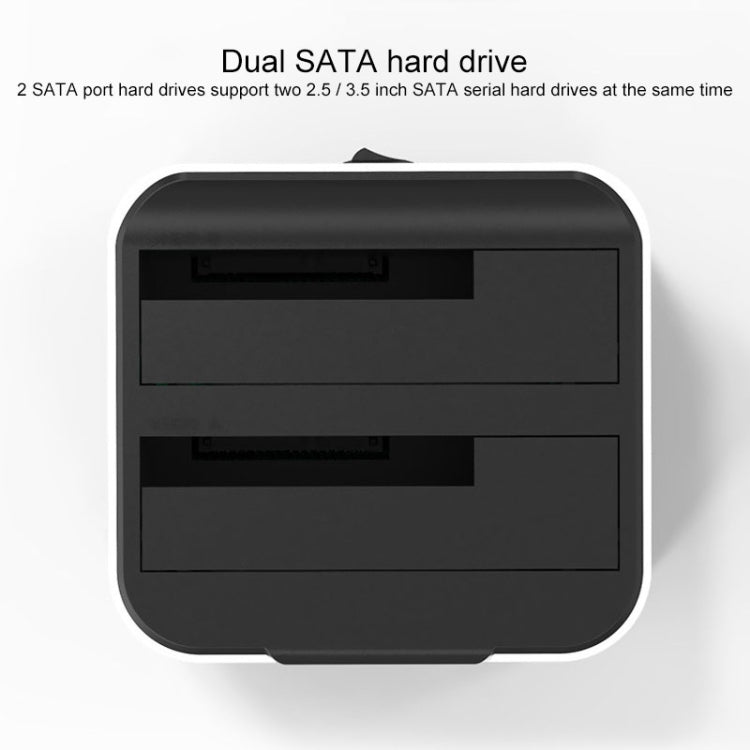 Blueendless 2.5 / 3.5 inch SATA USB 3.0 2 Bay Hard Drive Dock (US Plug)