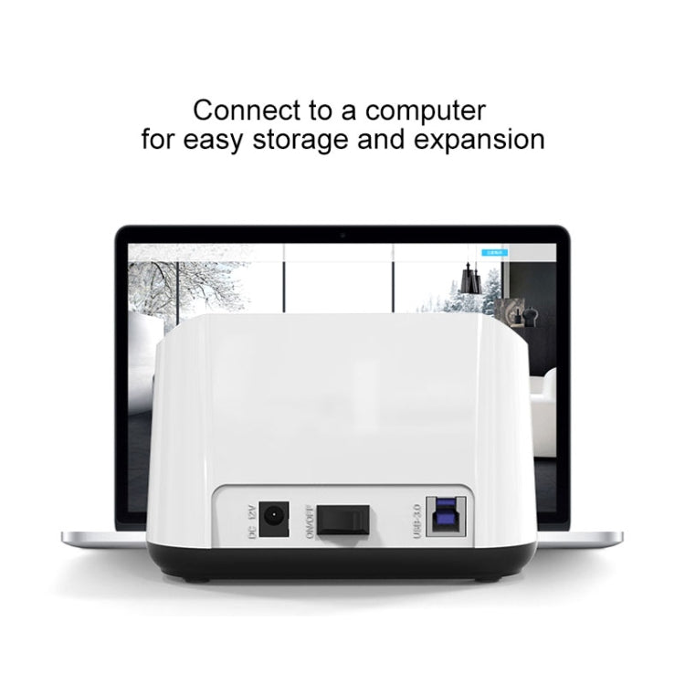 Blueendless 2.5 / 3.5 inch SATA USB 3.0 2 Bay Hard Drive Dock (US Plug)