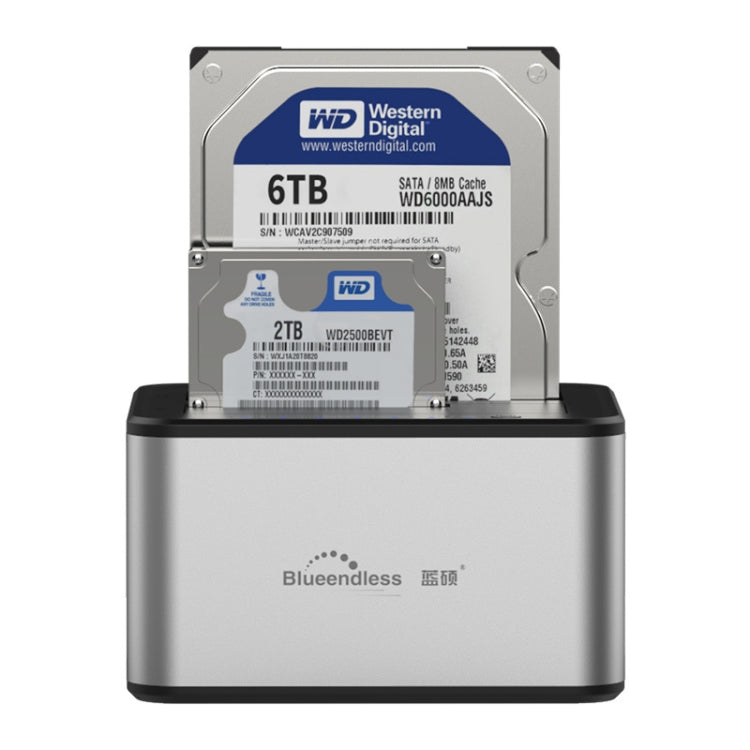 Blueendless 2.5 / 3.5 inch SATA USB 3.0 2 Bay Offline Copy Hard Drive Dock (EU Plug)