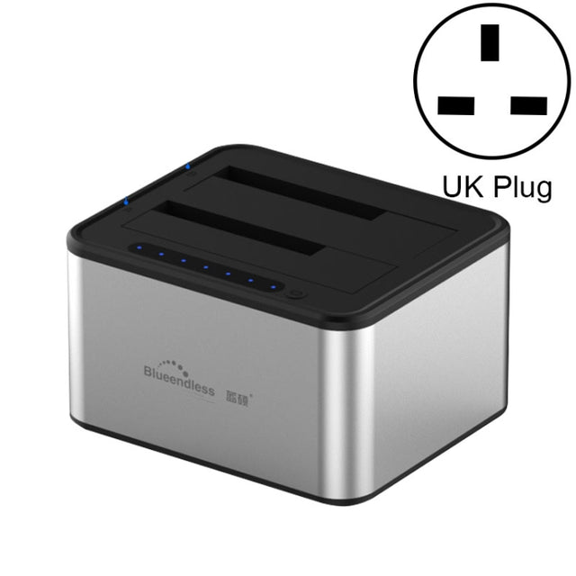 Blueendless 2.5 / 3.5 inch SATA USB 3.0 2 Bay Offline Copy Hard Drive Dock (UK Plug)