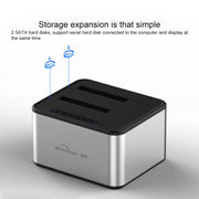 Blueendless 2.5 / 3.5 inch SATA USB 3.0 2 Bay Offline Copy Hard Drive Dock (US Plug)