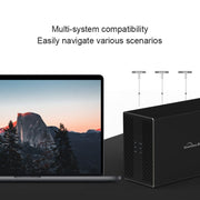 Blueendless USB-B Interface 3.5 inch 2 Bay RAID Combination Array HDD External Enclosure (US Plug)