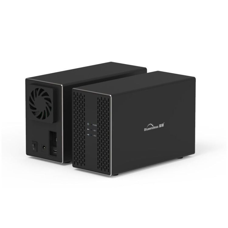 Blueendless Type-C / USB-C Interface 3.5 inch 2 Bay RAID Combination Array HDD External Enclosure (AU Plug)