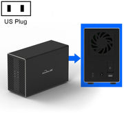Blueendless Type-C / USB-C Interface 3.5 inch 2 Bay RAID Combination Array HDD External Enclosure (US Plug)