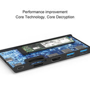 Blueendless 6 In 1 Multi-function Type-C / USB-C HUB Expansion Dock M.2 NGFF Solid State Drive