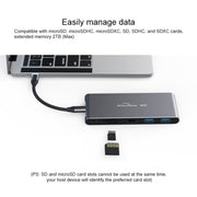 Blueendless 6 In 1 Multi-function Type-C / USB-C HUB Expansion Dock M.2 NGFF Solid State Drive