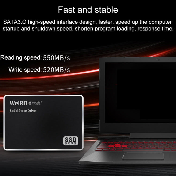 WEIRD S500 240GB 2.5 inch SATA3.0 Solid State Drive for Laptop, Desktop