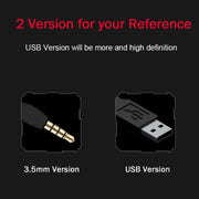BK Desktop Gooseneck Adjustable USB Wired Audio Microphone, Built-in Sound Card, Compatible with PC / Mac for Live Broadcast, Show, KTV, etc.(Red)