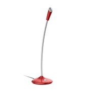 BK Desktop Gooseneck Adjustable USB Wired Audio Microphone, Built-in Sound Card, Compatible with PC / Mac for Live Broadcast, Show, KTV, etc.(Red)