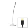 BK Desktop Gooseneck Adjustable USB Wired Audio Microphone, Built-in Sound Card, Compatible with PC / Mac for Live Broadcast, Show, KTV, etc.(White) - Microphone by PMC TechLife | Online Shopping South Africa | PMC TechLife | Buy Now Pay Later Mobicred
