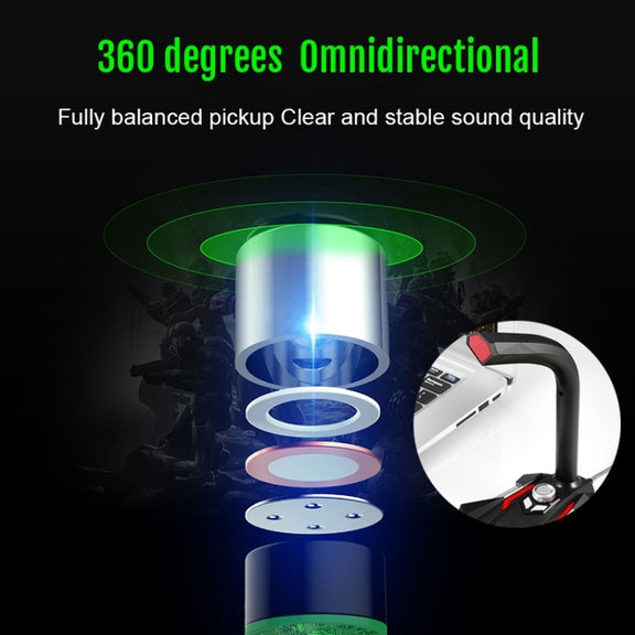 GK Desktop 3.5mm Wired Dual Mic Condenser Microphone, Compatible with PC / Mac for Live Broadcast, Show, KTV, etc.(Red)