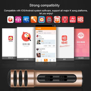 BGN-C7 Condenser Microphone Dual Mobile Phone Karaoke Live Singing Microphone Built-in Sound Card(Gold)