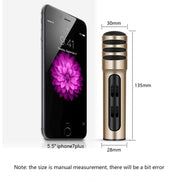 BGN-C7 Condenser Microphone Dual Mobile Phone Karaoke Live Singing Microphone Built-in Sound Card(Gold)