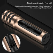 BGN-C7 Condenser Microphone Dual Mobile Phone Karaoke Live Singing Microphone Built-in Sound Card(Gold)