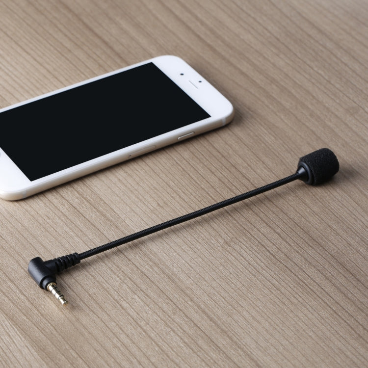BOYA BY-UM4 3.5mm Interface Plug Live Show Omni-directional Condenser Mic Mini Flexible Microphone for iPhone, Galaxy, Huawei, LG and other Smartphones(Black)