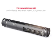 YELANGU YLG9930B MIC05 Professional Interview Condenser Video Shotgun Microphone with 3.5mm Audio Cable for DSLR & DV Camcorder(Black)