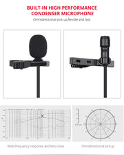 YELANGU YLG9926B MY2 Mini Lavalier Microphone for Mobile Phones / Tablets /  Digital Cameras (Black)